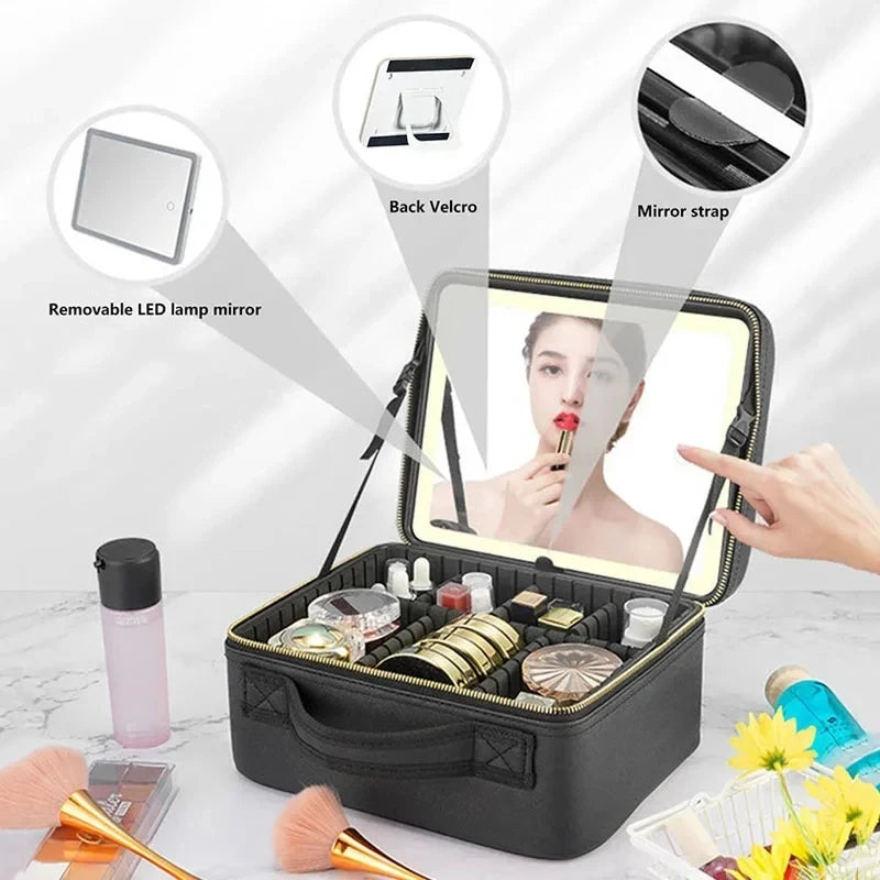 Lighted Travel Makeup Case