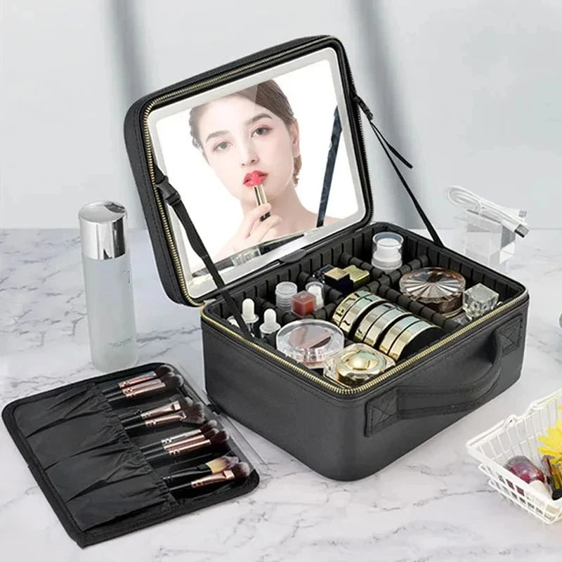 Lighted Travel Makeup Case