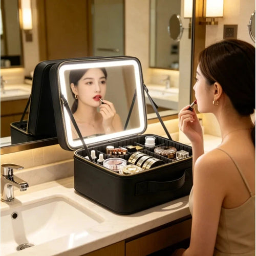 Lighted Travel Makeup Case